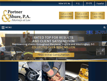 Tablet Screenshot of portnerandshure.com